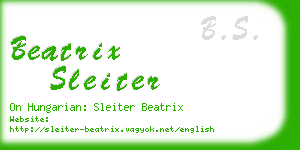 beatrix sleiter business card